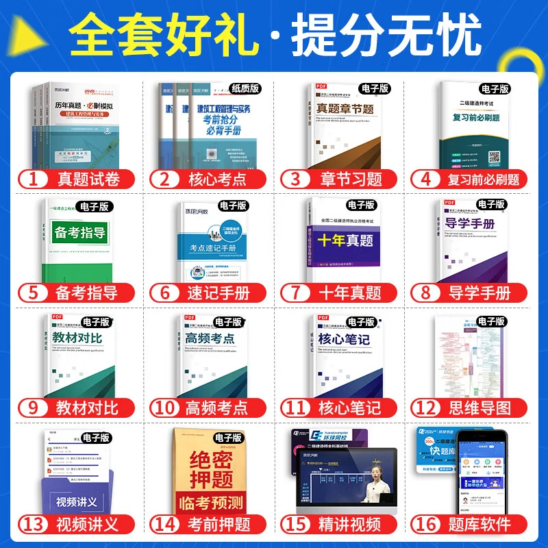 26新版现货】环球网校二建2026官方教材二级建造师2026教材赠课件二建教材2026建筑机电市政公路水利25年真题试卷章节习题环球网校官方正版课件 ②【真题自测】历年真题模拟试卷+视频+题库+押题 
