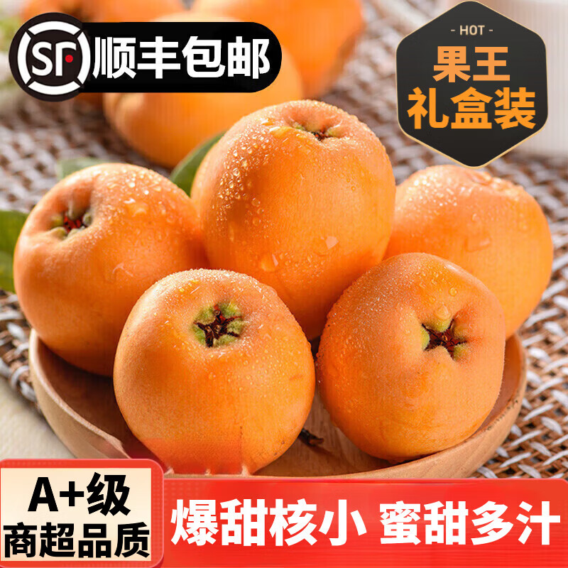 枇杷水果礼盒四川攀枝花米易五星大果当季新鲜纯甜高山琵琶整箱 1斤果王装【单果50-70g】 【京东/顺丰-多地次日达】
