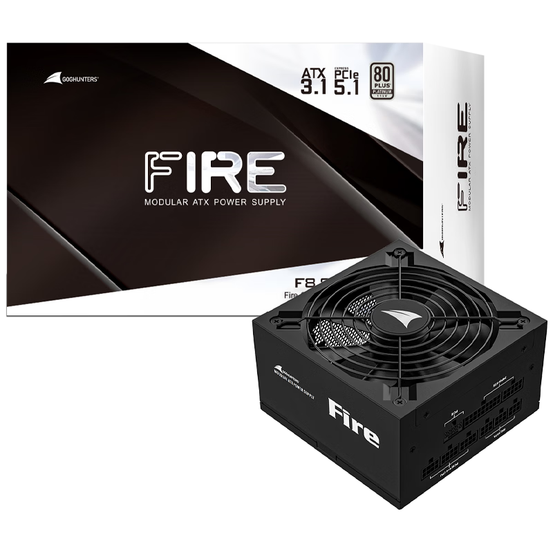 长城（Great Wall）额定850W F8白金牌全模组电脑电源（ATX3.1标准/原生PCIe5.1/自动启停/全电压/闪电加速）