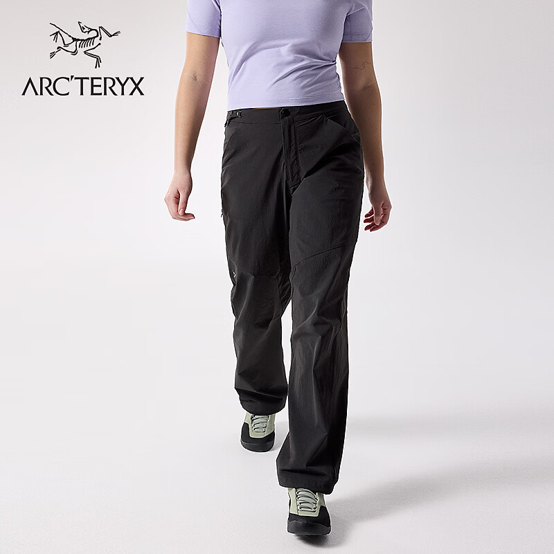 ARC'TERYX始祖鸟 CLARKIA PANT W WIDE LEG 防风 女子 软壳长裤 BLACK/黑色 4