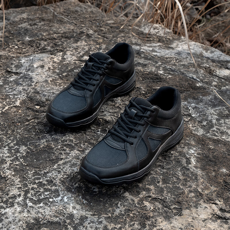 JWCP警网优选春秋网面男女作训鞋体能训练鞋户外民用徒步运动通勤鞋 黑色 41