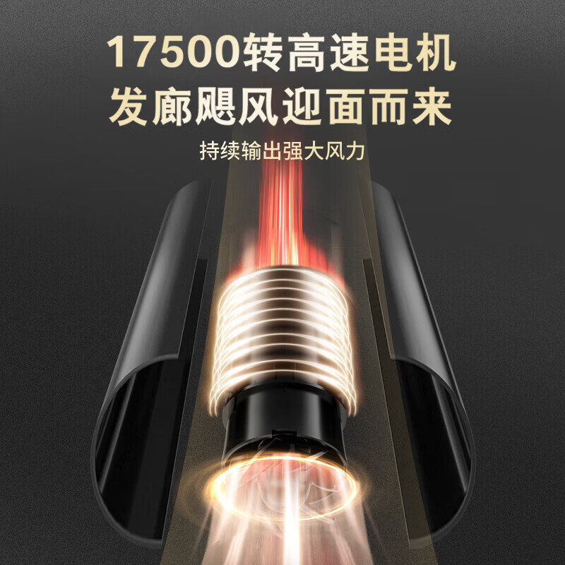 美的专业电吹风机2200W大功率发廊理发店专用吹风筒家用冷热风发廊款 发廊造型款 【6种吹风组合造型百变】