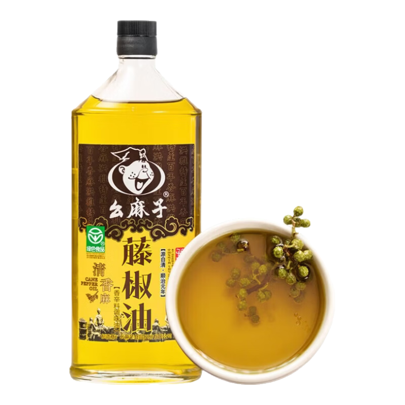 幺麻子藤椒油500ml瓶裝特麻特香 正宗四川特產(chǎn)純正騰椒油家用么麻子麻油 500ml*2瓶