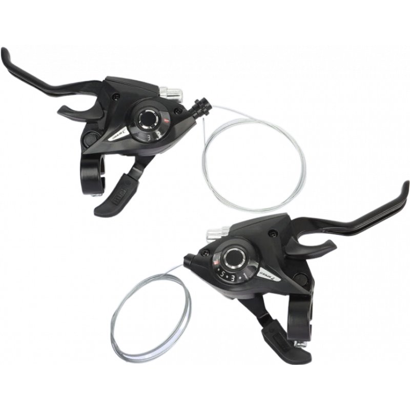 鳳恩（fengen）7/8速山地自行車連體變速指撥21速24速剎車把鋁合金指撥一體閘把 21速(左三+右7速指拔)_送安裝工具