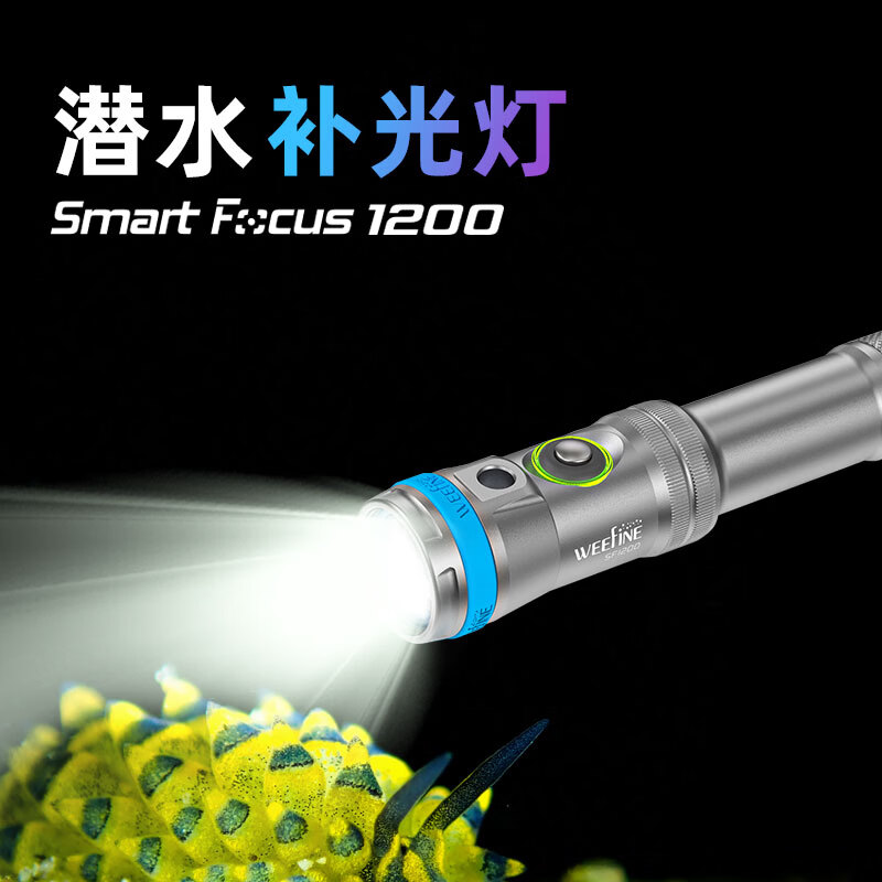 WEEFINEWeefine专业潜水摄影SmartSnootSF1200束光筒微距水下led对变焦灯