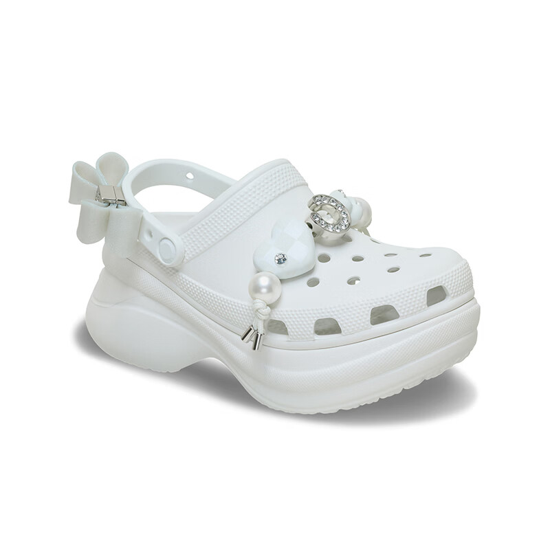 卡骆驰(CROCS)复古炫魅小鲸鱼洞洞鞋时尚百搭花园鞋沙滩鞋|213632 月光灰-1NK 35 (220mm)