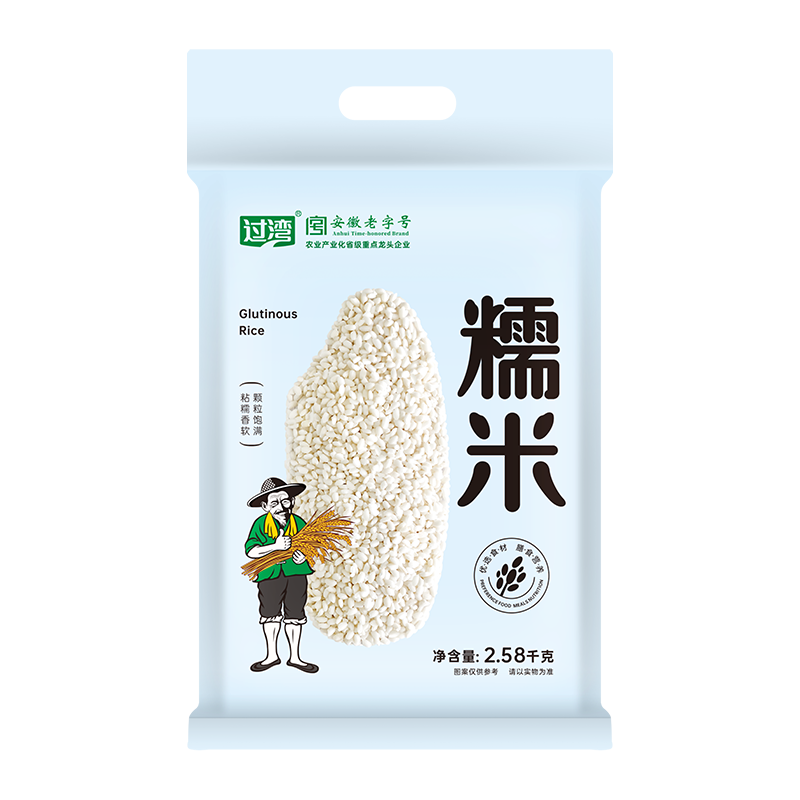 过湾东北糯米2.58kg 五谷杂粮春节糕点糯米粉原料粘米粥米