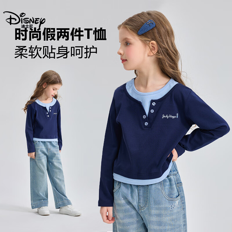 ��ʿ��ͯװŮͯ����T��2026�����¿��ͯ���пɰ�ƴɫʱ�д�������³� ����ɫ 110 ������Լ105-115cm����30-40� 59.9Ԫ