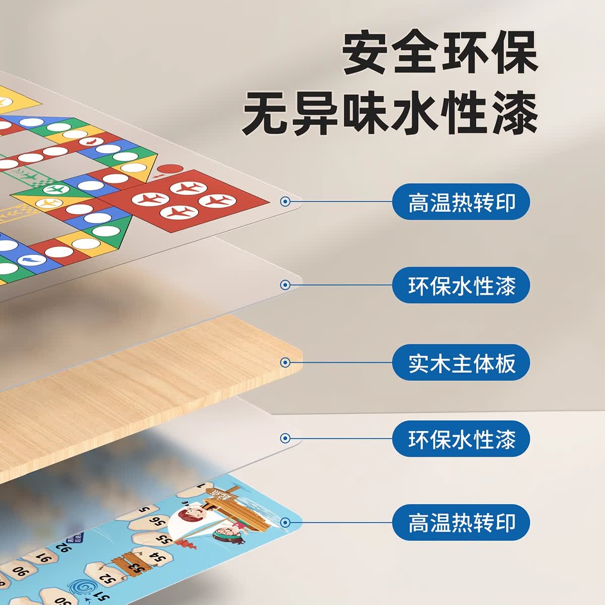 汉状元飞行棋儿童版益智玩具跳棋五子棋象棋多合一小学生棋类多功能棋盘 【11合一】多功能游戏棋