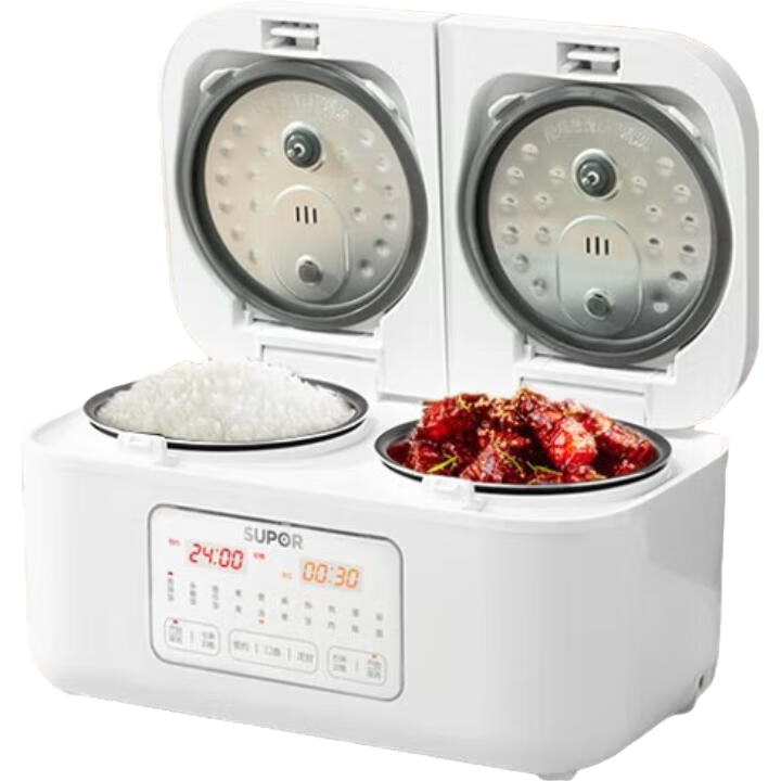 �ղ�����SUPOR��˫���緹�ҵ緹�����ò�ճ2+2L�������з��๦������ԤԼ�׷��� SF20TC601˫��˫�� 4L