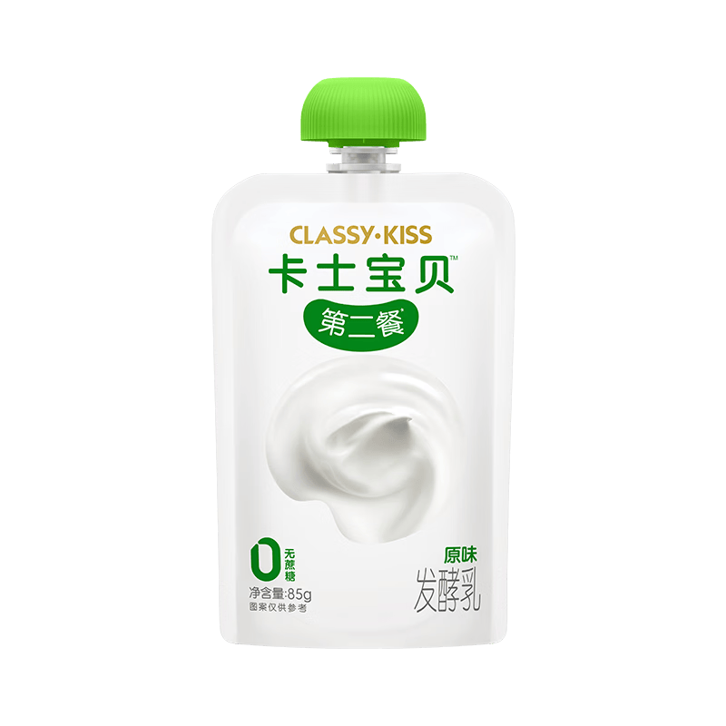 卡士宝贝第二餐酸奶（单袋85g）风味发酵乳 原味无蔗糖*8袋