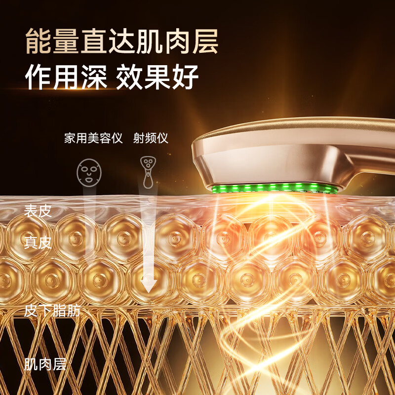 HYUNDAI超模刀美容仪淡纹肌肉膜抗衰家用脸部按摩仪提拉紧致v脸神器嫩肤瘦脸固发生日礼物送女友老婆 【全能顶奢充电款】紧致V脸+美唇+亮眼+健发+塑形