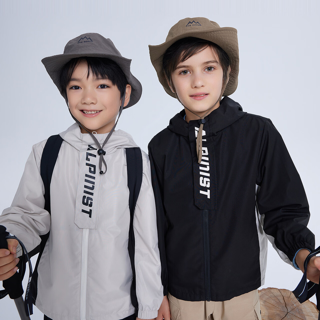 莫莫（Moomoo）美特斯邦威童装moomoo男童外套春新款感帅气拼接连帽潮流上衣 影黑色 130 /64