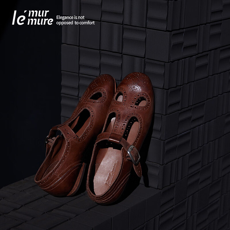 LE MURMURELe' Murmure步履间的流动琥珀_意大利缩纹马皮 蜜色固特异玛丽珍 栗色 Sorrel Horse 37