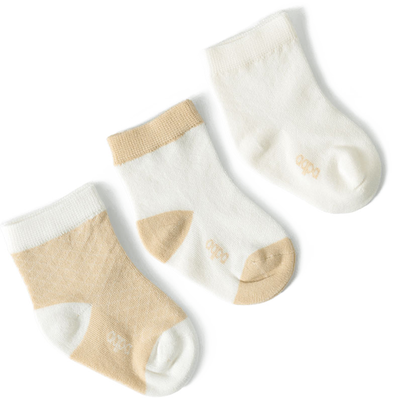 aqpa婴儿袜子-有机棉面料，舒适透气，多种颜色选择