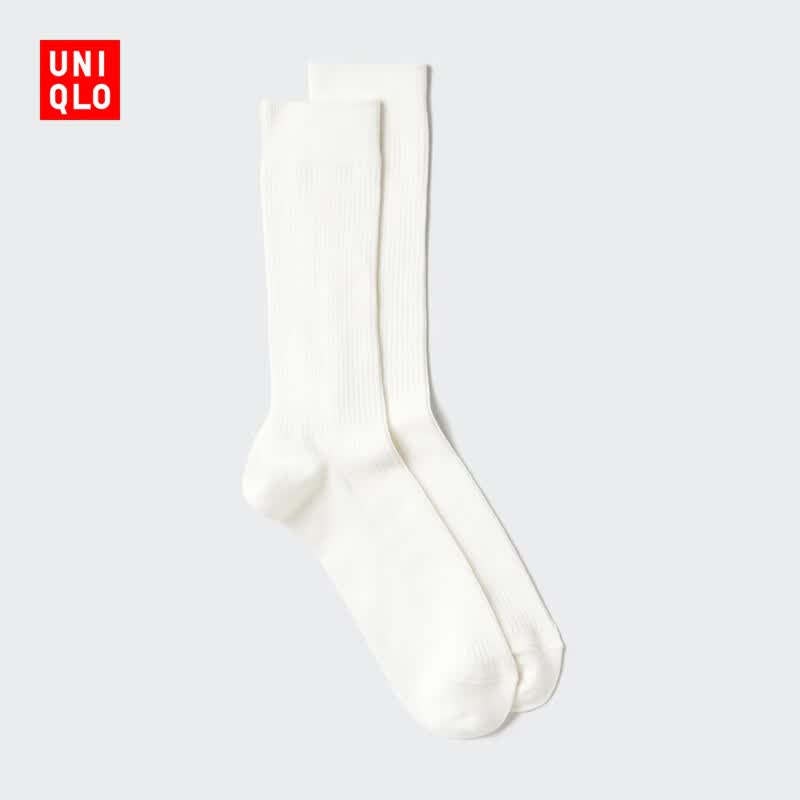 优衣库男装女装素色袜/袜子26春夏新款482606 00 白色 S /M/25～27 cm