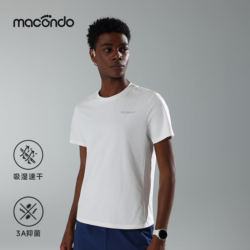 马孔多（macondo）原创单品|男款训练创意文化跑步运动短袖T恤 男款（白色） XL