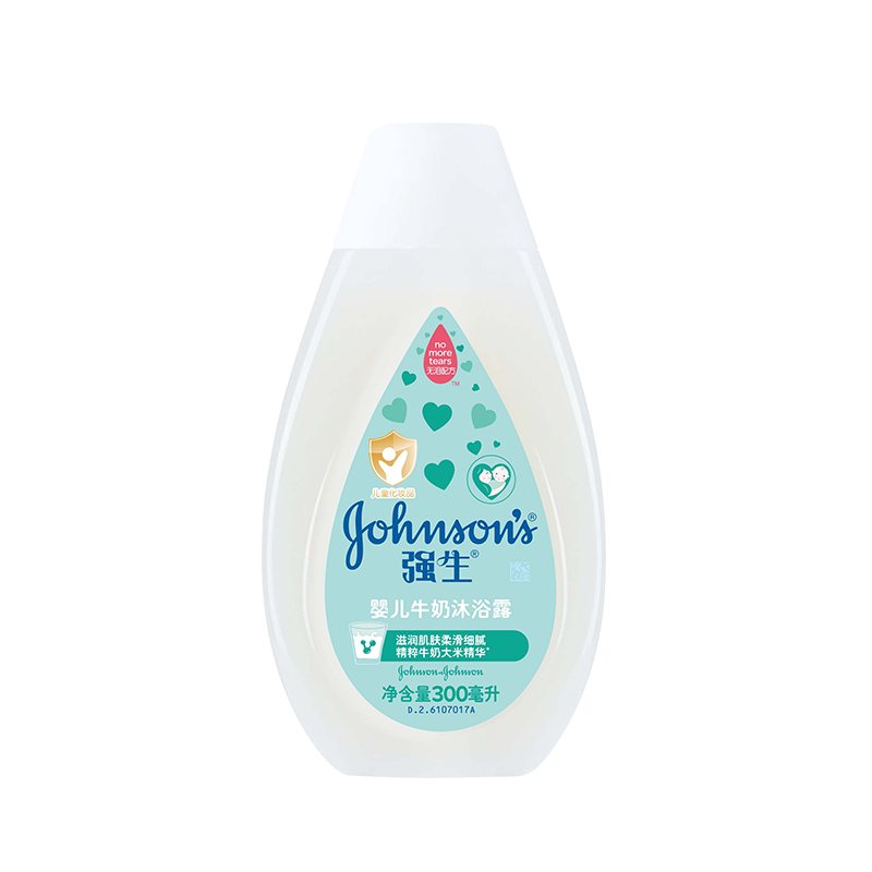 强生（Johnson）多肽牛奶沐浴露300ml儿童洗护男女宝宝沐浴乳液温和滋润保湿 沐浴露300ml