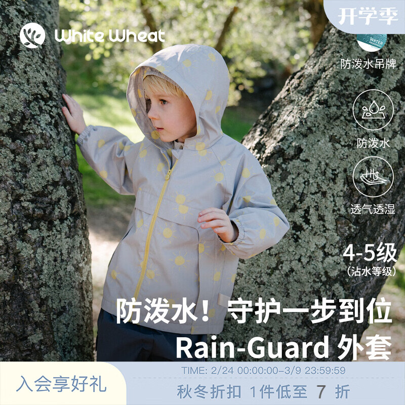 white wheat��ͯ26�����¿�������ͯ��ˮ�·�Ů��������ñ��ӡ���� ��ɫ 120 cm