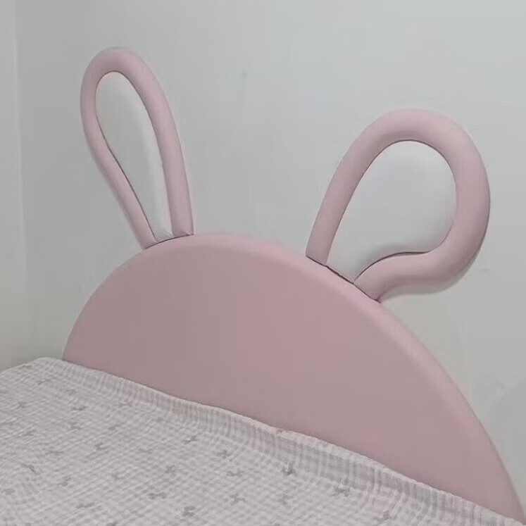 儿童房床头软包贴榻榻米墙围软包实木自粘炕围靠背垫卧室防撞靠垫 可爱兔【猫抓皮】 长120厘米*60厘米（半圆高）*3.8厘米厚 京东折扣/优惠券