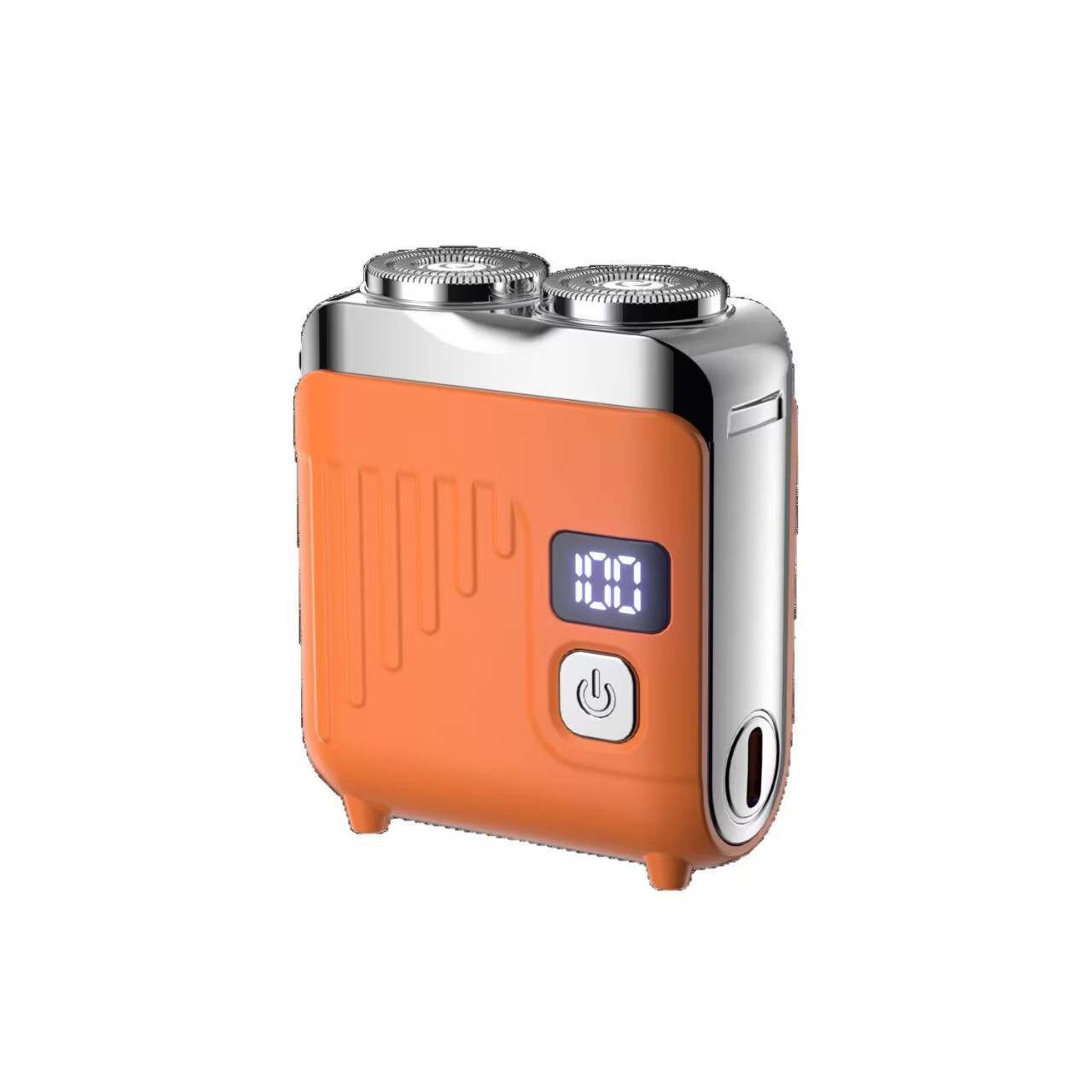 VCD电动剃须刀跨境出口德国外国热销款迷你便携式双刀头电量显示送礼物男朋友刮胡刀高档胡须刀年轻人 黑色尊享版36刃+电量显示