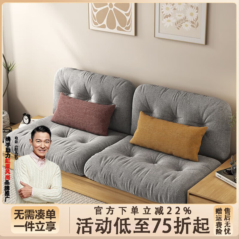 虹原風(fēng)尚 云朵沙發(fā)墊定制2025新款實(shí)木沙發(fā)靠背坐墊乳膠海綿填充軟包座墊 灰色 坐墊【乳膠+公仔棉】聯(lián)系客服