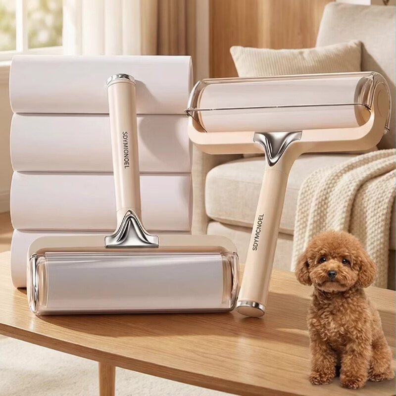 艾仕可（ASCOR）粘毛器滚筒可撕式滚刷除床上灰尘替换纸卷沾猫毛衣服头发清理神器 【旗舰款】大号特宽-16cm粘毛器+13卷纸【780撕】