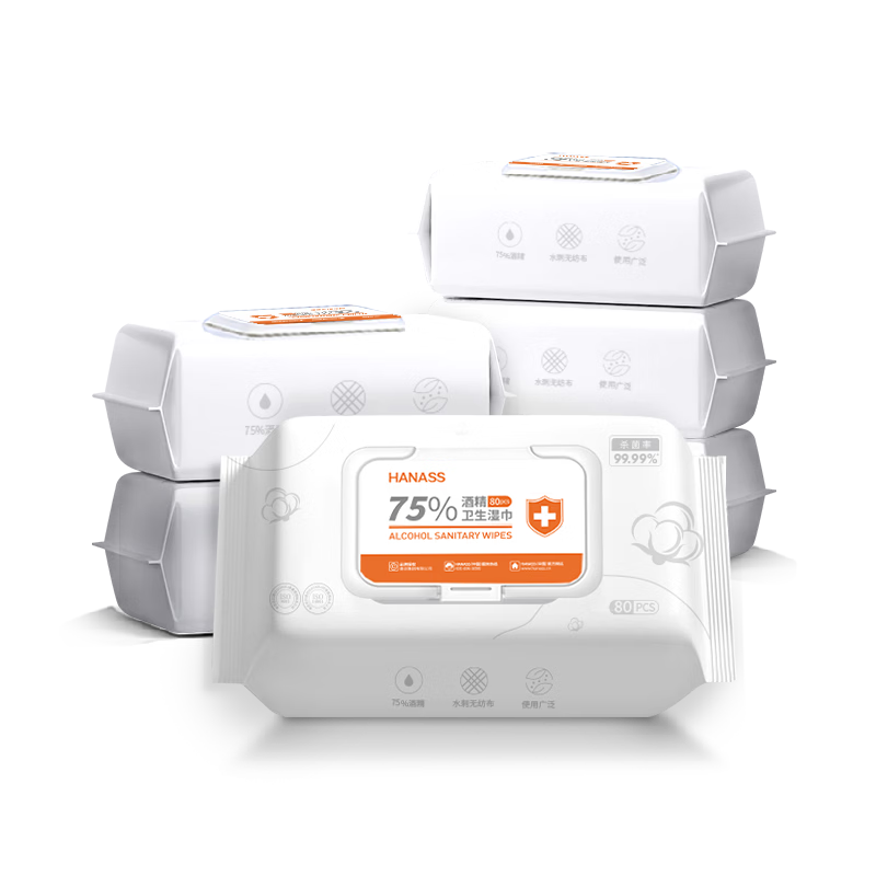 ���ڲ�����HANASS75%�ƾ�ʪ��80��6���������ʪ��һ����ʪֽ��������Ƭ�ճ����� 30.9Ԫ