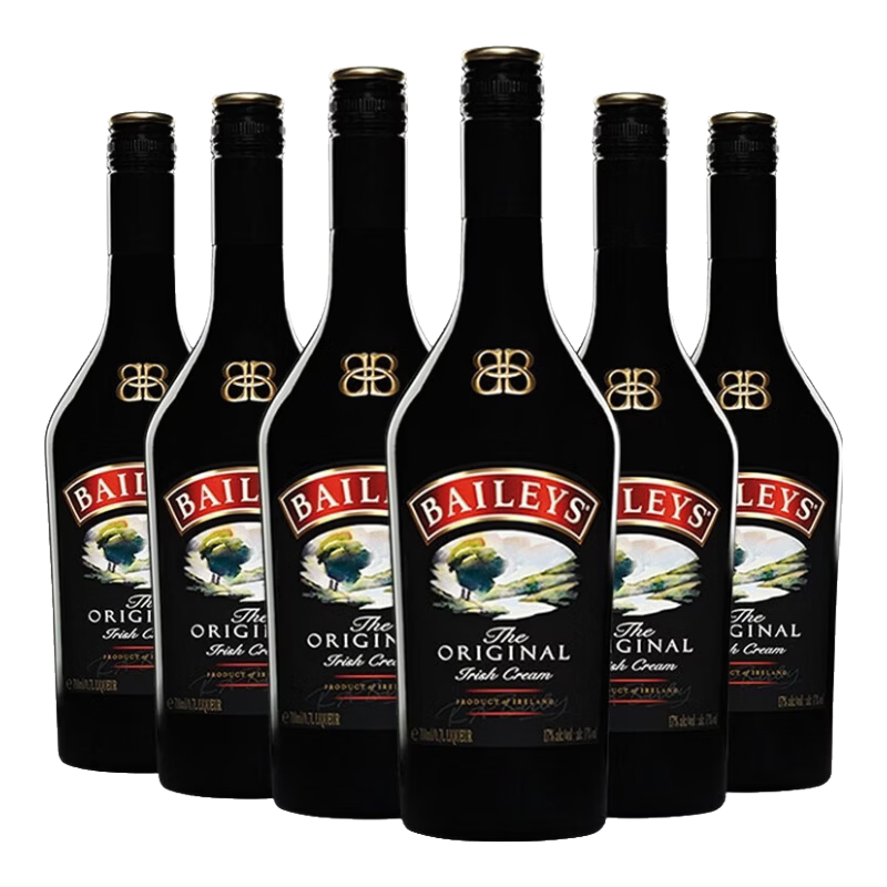 百利洋酒甜酒力嬌利口酒配制酒原裝原瓶進(jìn)口 百利甜酒 700ml*6