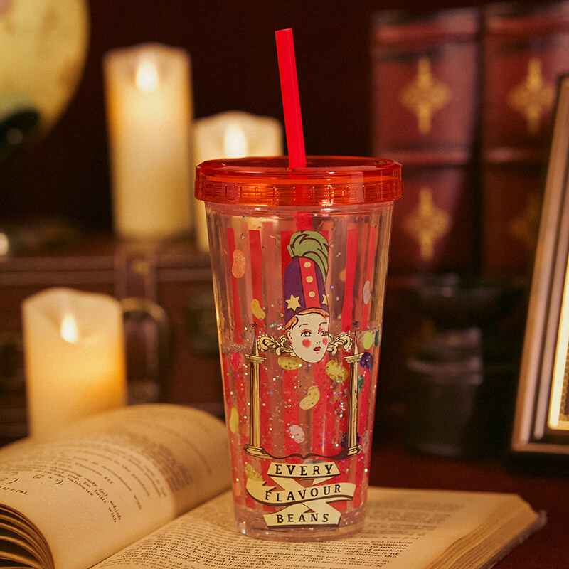 哈利·波特（Harry Potter）哈利波特正版周边 比比多味豆吸管杯双层隔热高颜值随行杯子水杯 比比多味豆吸管杯