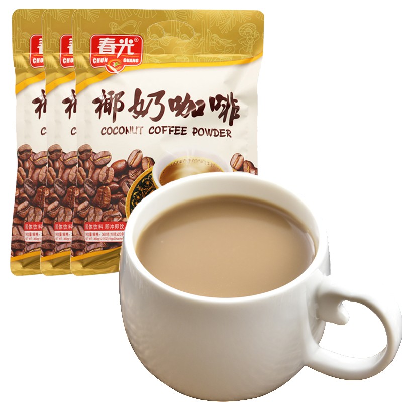 春光(chun guang)海南春光椰奶咖啡360gx3袋 海南椰奶咖啡 特产冲调