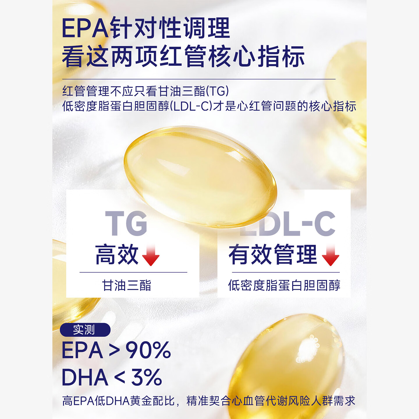 anhoa安和雅97%Omega-3高纯度EPA深海鱼油代谢心脑养护成人官方旗舰店 【3瓶巩,固防线】180粒国货 60粒*3瓶
