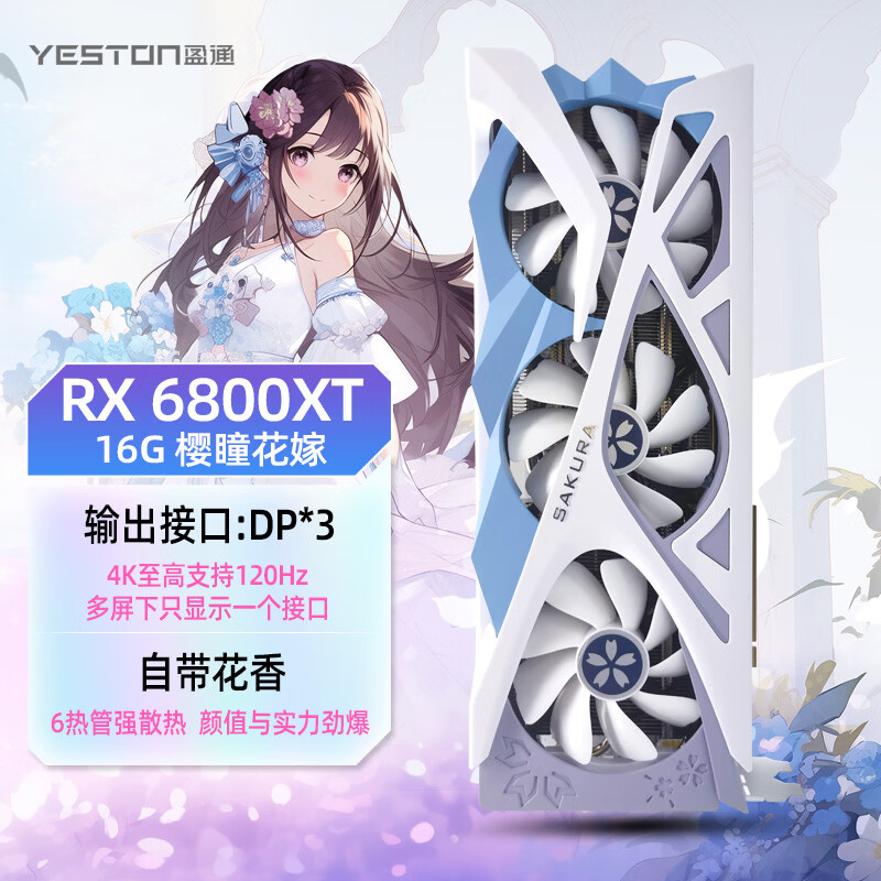 yeston/ӯͨ ӣͫ���� RX6800XT 16G �Կ� 
