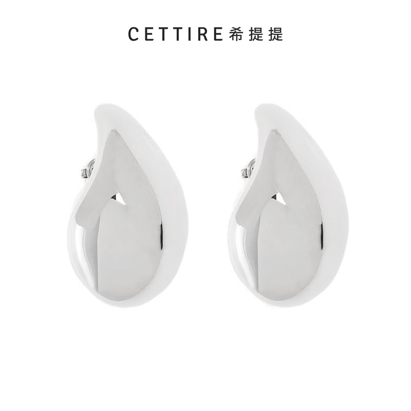 BOTTEGA VENETA耳墜 銀灰色 均碼