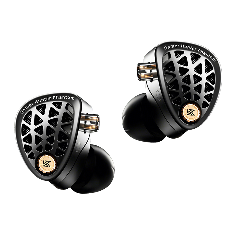 KZ Phantom幻影【专业旗舰】入耳式有线电竞游戏耳机FPS游戏毕业款 黑色 声卡版带麦【TYPE-C接口】
