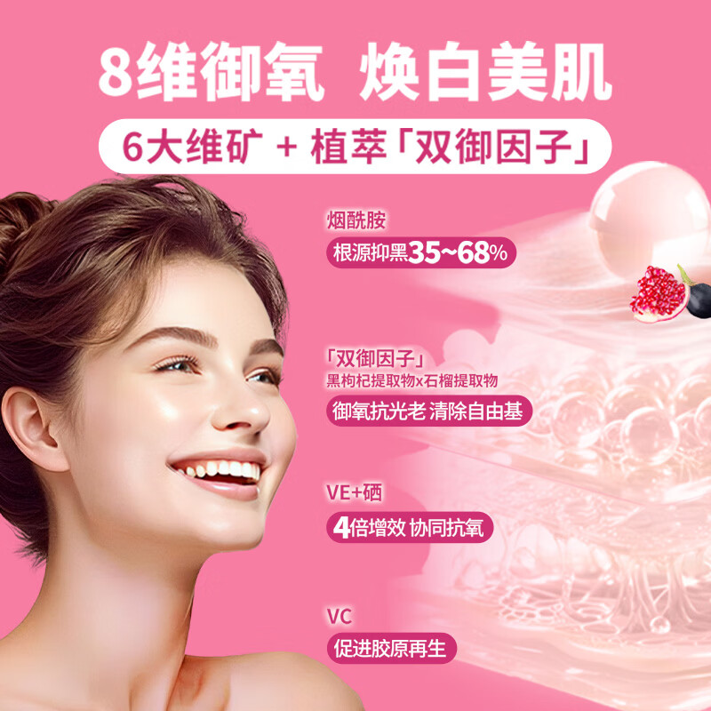 OLLY复合维生素软糖多维维生素B族维C维E维D3营养熬夜免疫力 【赵露思同款】女士维生素加强版 70粒*1瓶