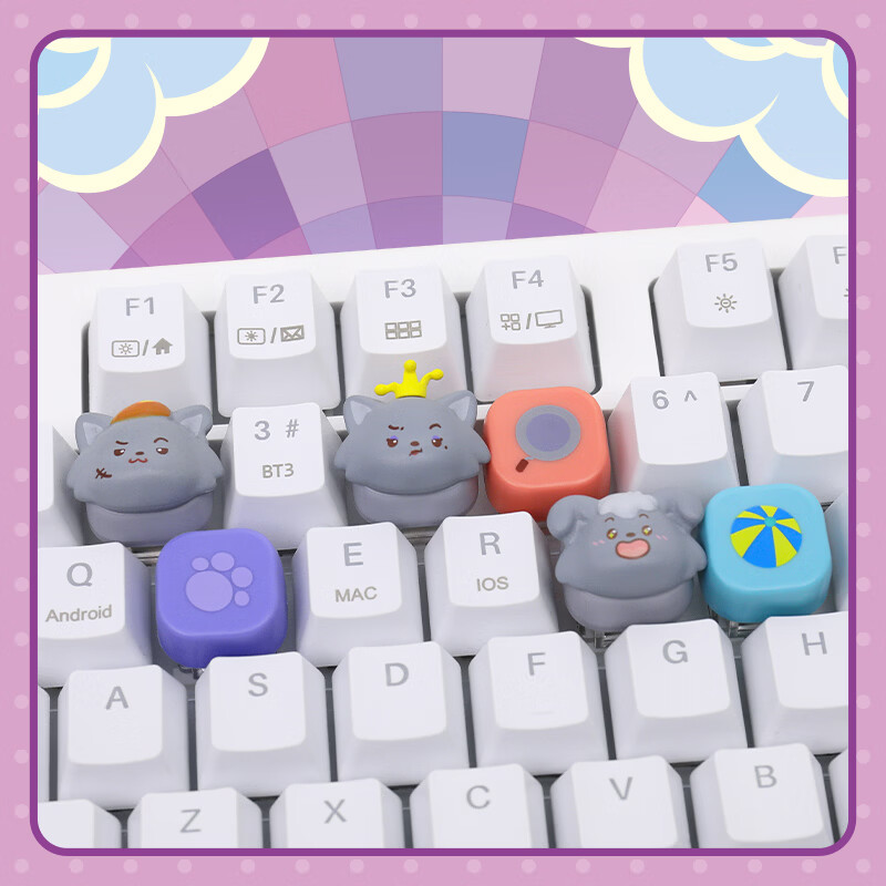 实丰文化 SHIFENG CULTURE SF喜羊羊与灰太狼解压神器键盘键帽挂件摆件盲盒办公室生日女神礼物 重返古古怪界（随机四款不重复）