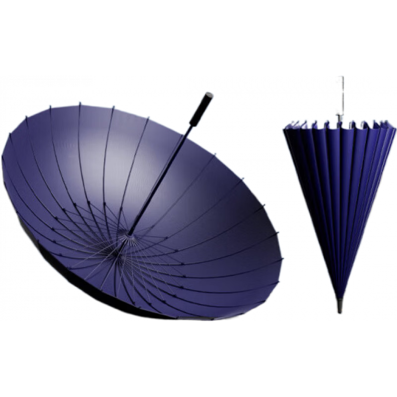 天瑋傘業(yè)（Tianwei umbrella）24骨長柄雨傘男士超大全自動暴雨專用傘加固結(jié)實抗風(fēng)暴直桿大雨傘 纖維骨+合金中棒24骨抗風(fēng)暴加大藏青色