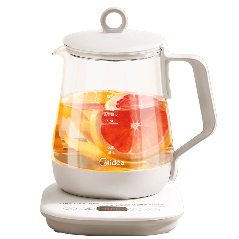 美的（Midea）养生壶 1.5L全自动煮茶壶 24h预约烧水壶 12小时智能恒温 11档控温电热水壶 花茶壶煮茶器MK-Y12Q