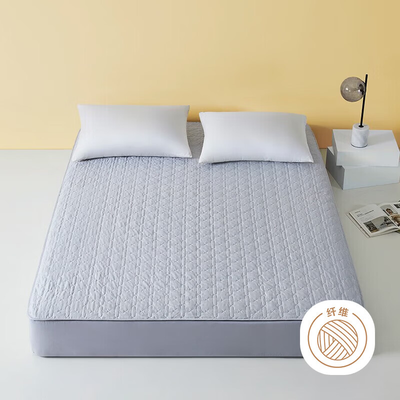 LOVO罗莱生活旗下品牌 家用软垫榻榻米床褥垫子褥子单双人大豆可水洗 【可水洗】大豆抗菌床护垫-灰 90cm*200cm