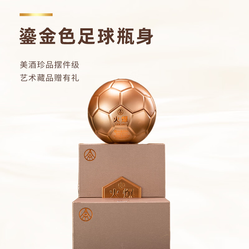 五粮浓香五粮液股份 白酒火爆金球52度 优级浓香型500ml 祝世界杯收藏送礼 52%vol 500mL 6瓶 火爆金球整箱装