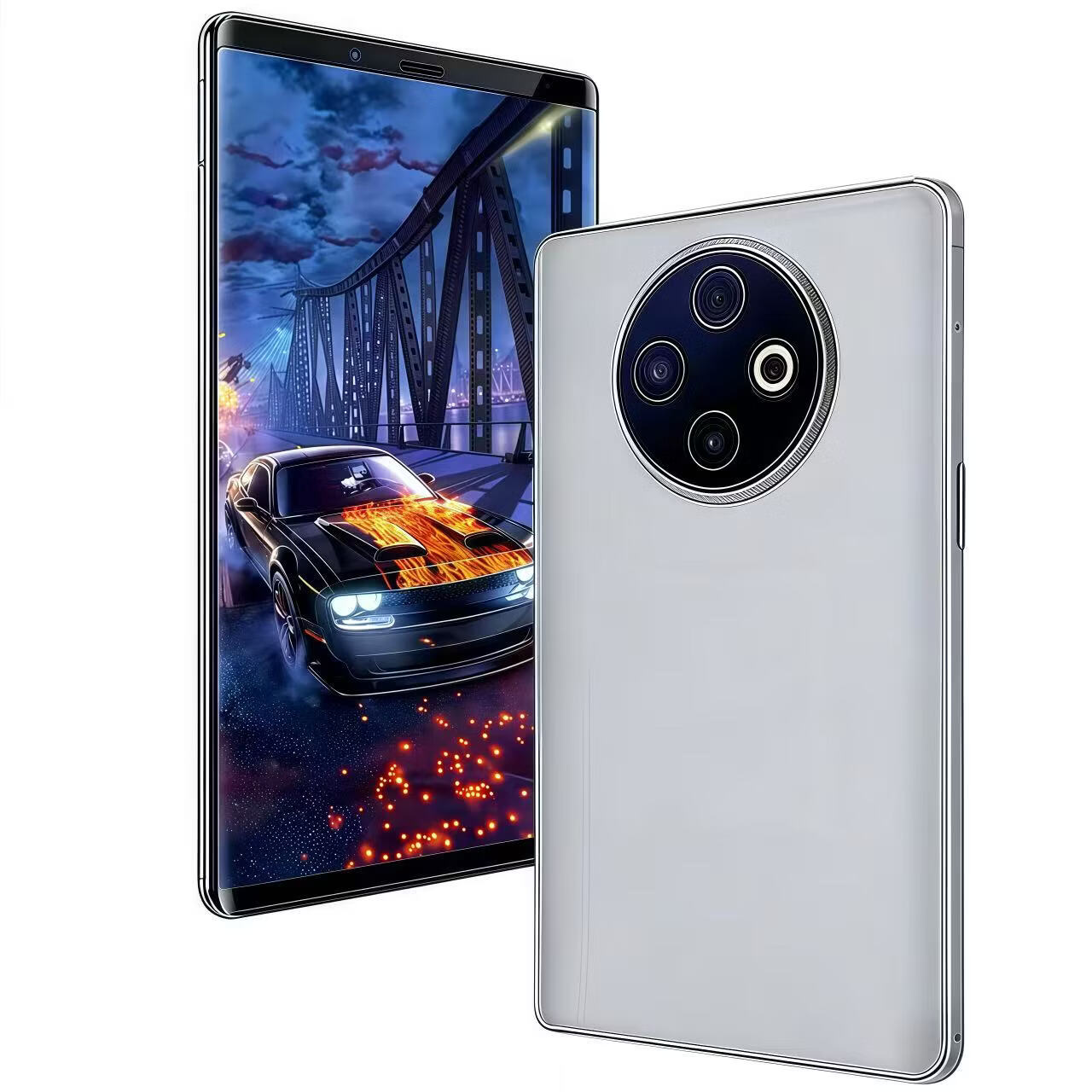 WUHADP正品新款8.9英寸巨屏老人机512G大内存18000毫安长续航5G全网通双卡天玑9400红外遥控大字体大声音 银色 16GB+1TB