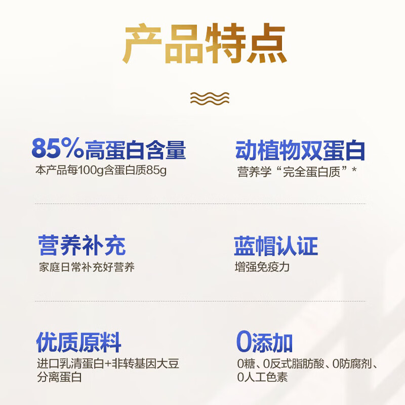 江中蛋白粉 初元人参营养蛋白粉免疫力补充无蔗糖滋补礼品年货礼盒装 初元pro蛋白粉 400g*2罐 【礼盒装】