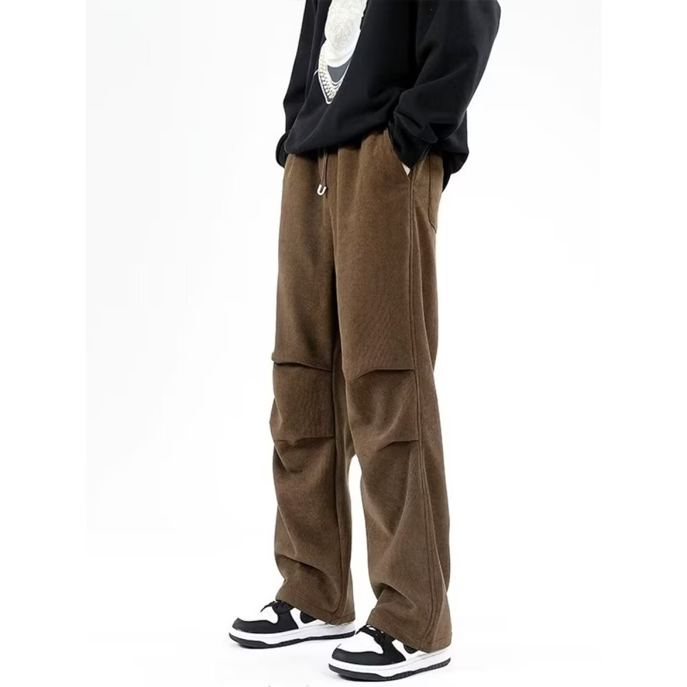 WAMLBN2026春季时尚长裤男休闲ins运动休闲裤宽松潮流裤子 黑色 2XL 【建议140-155斤】