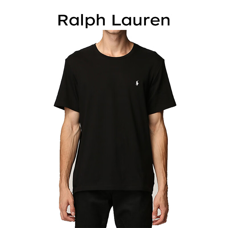 RALPH LAUREN 拉夫劳伦季新款潮流休闲纯棉送男友520礼物短袖T恤打底衫黑M