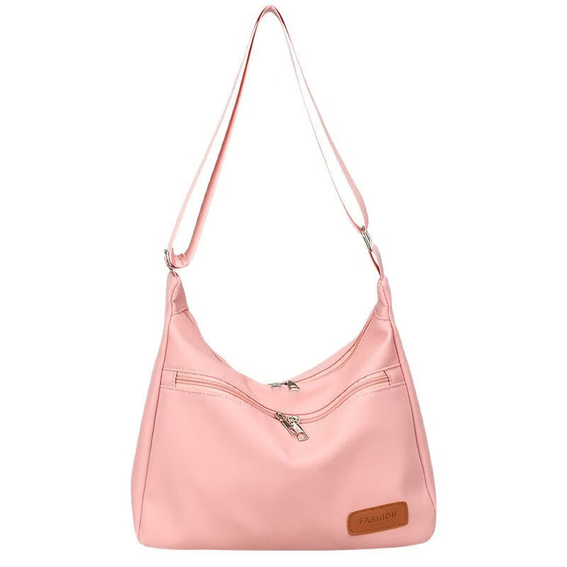 【严选好物】尼龙斜跨包女2025新款单肩包轻便小挎包学生女包休闲 乳白色