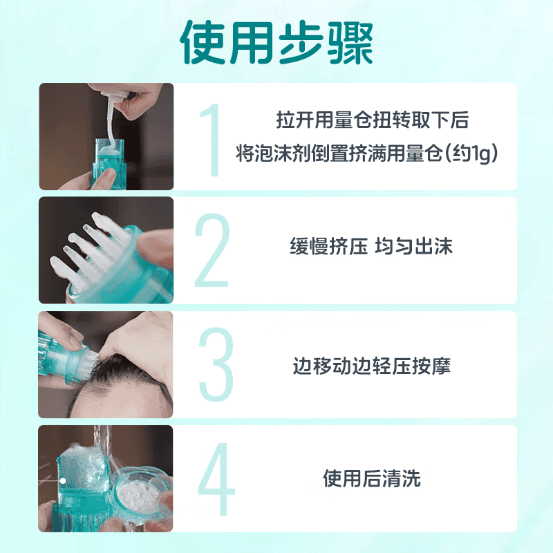 蔓迪新款蔓迪米诺上药神器神器头发滚珠头部涂抹按摩上药器 泡沫微孔渗透【泡沫涂抹器】