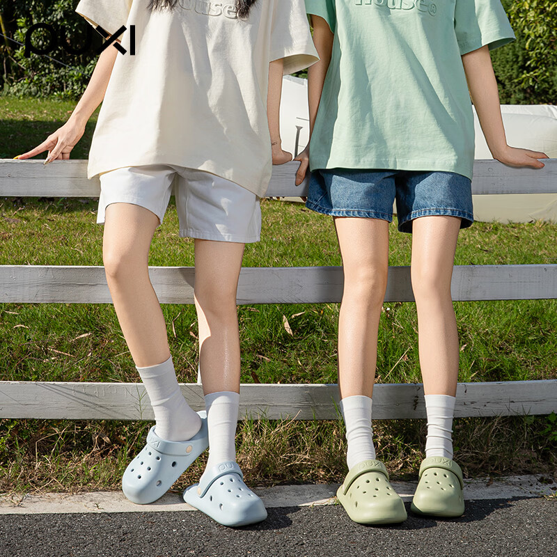 朴西洞洞沙滩海边鞋男女款户外夏季包头拖鞋防滑防臭厚底情侣凉拖鞋 奶昔白 【商超同款*放心购】 44-45 【尺码偏小/推荐拍大一码】