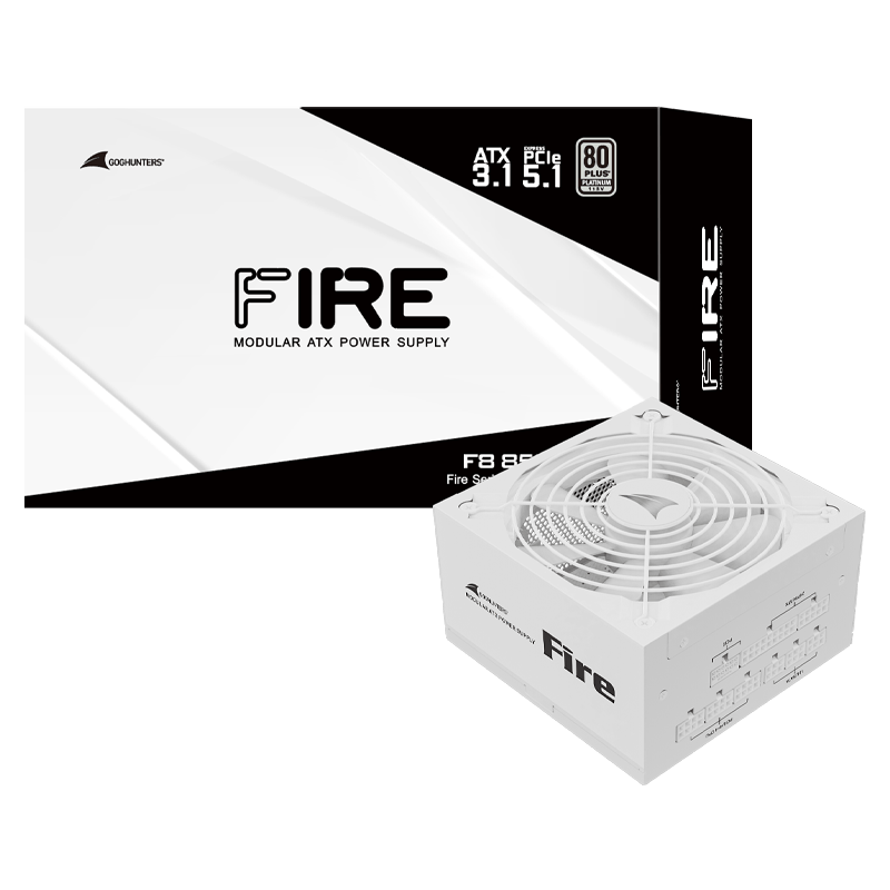长城（Great Wall）额定850W F8白色白金牌全模组电源（ATX3.1标准/原生PCIe5.1/自动启停/全电压/闪电加速）