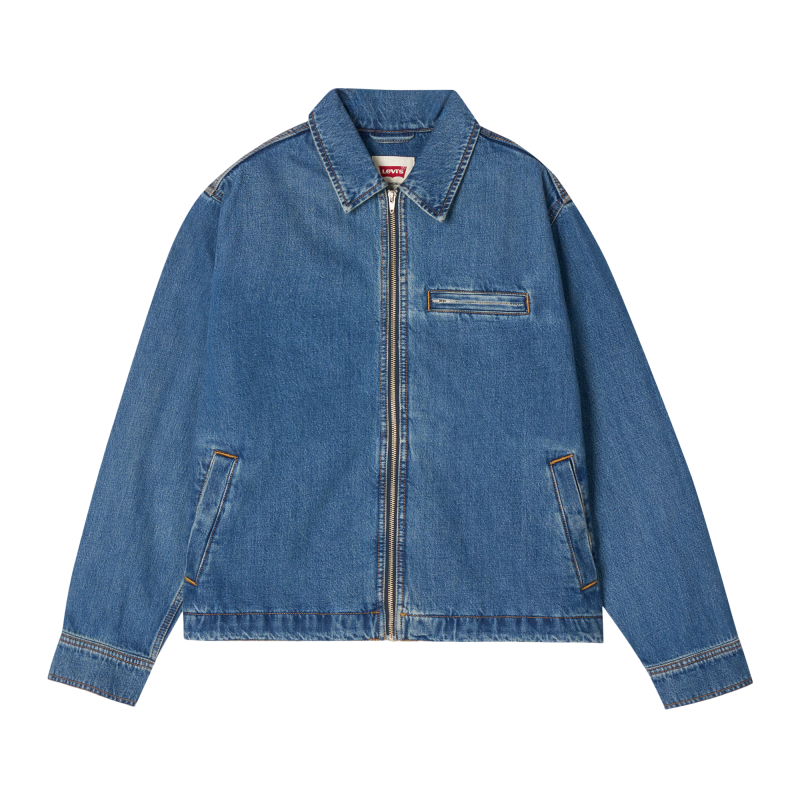 Levi's李维斯26年春夏新款男士美式复古简约休闲通勤风牛仔外套 蓝色 S